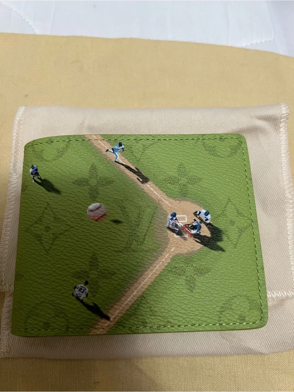 Louis Vuitton Green Baseball Diamond Card Wallet